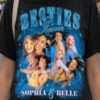 Süße beste Freundinnen Retro Y2k Blau 90er Bootleg T-Shirt