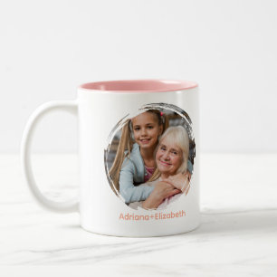 Süße Beste-Mama-aller-Zeiten-Kindernamen-Foto Ro Zweifarbige Tasse