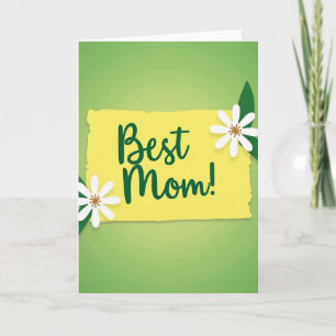 Süße beste Mama Blumenkarte Karte