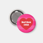 Süße beste Mutter überhaupt rotes Herz und rosa St Magnet (Vorderseite/Rückseite)