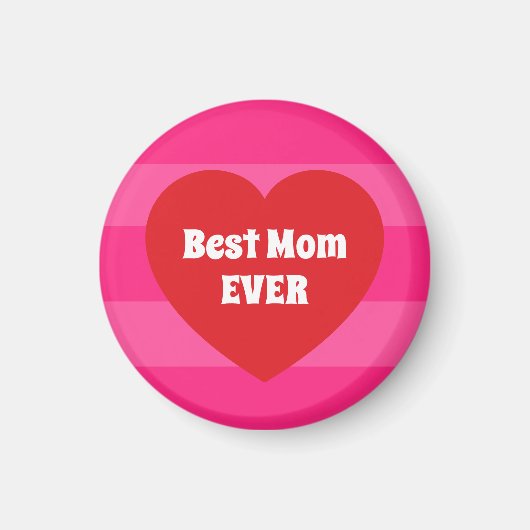 Süße beste Mutter überhaupt rotes Herz und rosa St Magnet (Vorne)