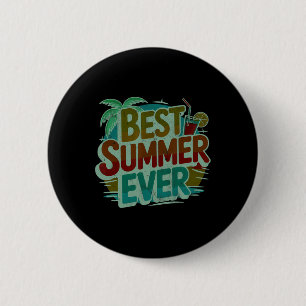 Süße beste Sommer aller Zeiten Surfen Mädchen Urla Button