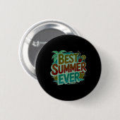 Süße beste Sommer aller Zeiten Surfen Mädchen Urla Button (Vorne & Hinten)