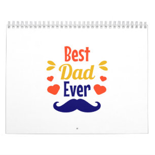 Süße „Bester Vater Aller Zeiten“-Typografie Kalender