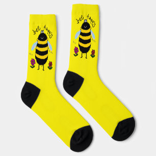 Süße Biene Glückliche Socken