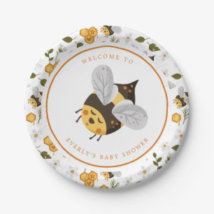 Süße Biene Hummel Baby Shower Pappteller