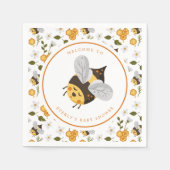 Süße Biene Hummel Baby Shower Serviette (Vorderseite)