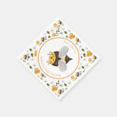 Süße Biene Hummel Baby Shower Serviette (Ecke)
