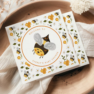 Süße Biene Hummel Baby Shower Serviette