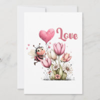Süße Biene Liebe Herz & Floral 