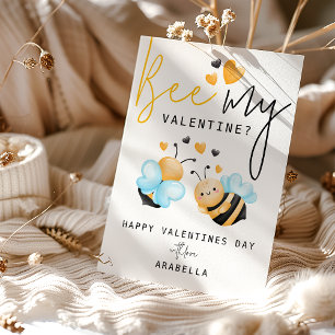 Süße Biene, mein Valentin? Valentinstag Grußkarte Feiertagskarte