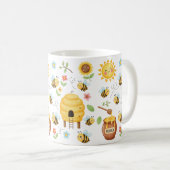 Süße Biene und Bienenstock Kaffeetasse (VorderseiteRechts)