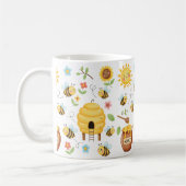 Süße Biene und Bienenstock Kaffeetasse (Links)