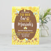 Süße Biene - zwei Einladungen (Stehend Vorderseite)