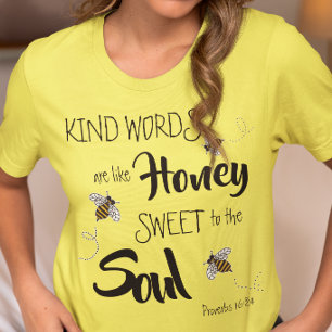 Süße Bienen Arten Wort Wie Honig Modern Gelb T-Shirt