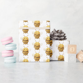 Süße Bienen Baby Shower Geschenkpapier
