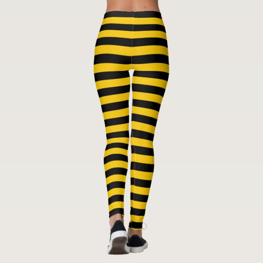 Süße Bienen-gelbes und schwarzes gestreiftes Leggings (Rückseite)