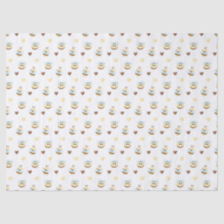 Süße Bienen & Herzen Geschenkverpackungspapier Seidenpapier