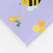 Süße Bienen & Honigwaben-Gartenmuster Fleecedecke (Ecke)