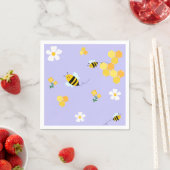 Süße Bienen & Honigwaben-Gartenmuster Serviette (Beispiel)