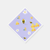 Süße Bienen & Honigwaben-Gartenmuster Serviette (Ecke)