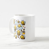 Süße Bienen Kaffeetasse (Vorderseite Links)