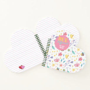 Süße Bienen Muster   Sei anders Zitat  Notizblock