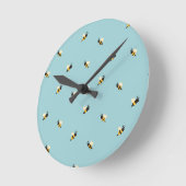  süße Bienen Runde Wanduhr (Winkel)