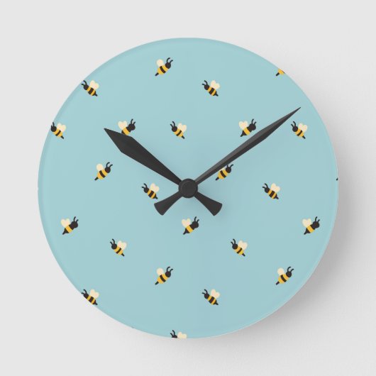  süße Bienen Runde Wanduhr (Vorderseite)