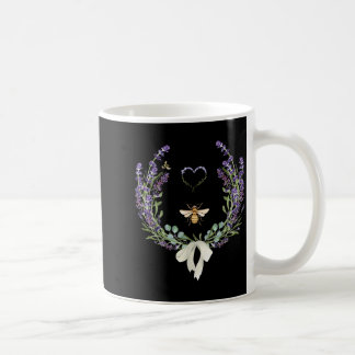 Süße Bienen-Schleife Lavendel-Blüten-Herz Botanisc Kaffeetasse