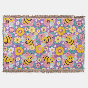 Süße Bienen und Blüten für Gartendekoration Decke