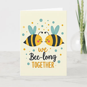 Süße Bienen Wir gehören Liebeskarte Karte