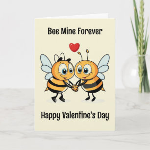 Süße Bienen zum Valentinstag Karte