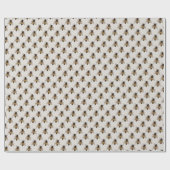 Süße Bienenmuster-Wrap-Papier Geschenkpapier (Flach)