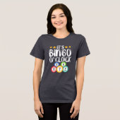 Süße Bingo-Uhr-Wortkunst Tri-Blend Shirt (Vorderseite voll)