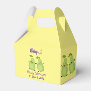 Süße Birnen-Paar-Cartoon-Illustration Geschenkschachtel