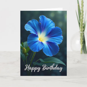 Süße Birthday Blue Bloom Karte