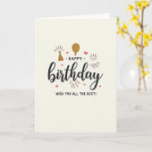 Süße Birthday Script Schrift Karte (Gelbe Blume)