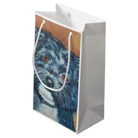 SÜSSE BLACK HAVANESE KLEINE GESCHENKTÜTE (Rückseite Schrägansicht)