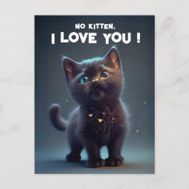 Süsse Black Kitten: Kein Kind, ich Liebe dich! Postkarte