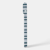 Süße blau-graue Streifen iPhone Hülle (Linke Seite)
