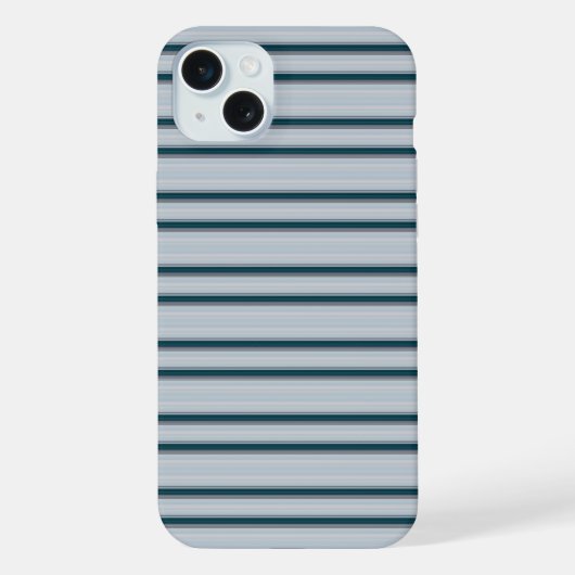 Süße blau-graue Streifen iPhone Hülle (Rückseite)
