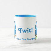 Süsse-Blau tweetet Vogel-personalisierte Tasse (Zentrum)