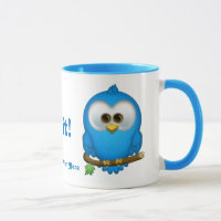 Süsse-Blau tweetet Vogel-personalisierte Tasse
