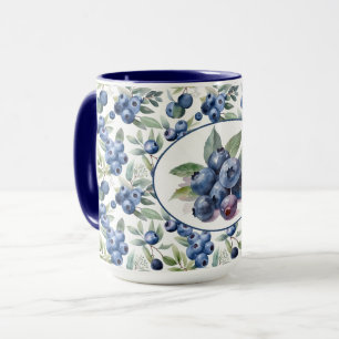 Süße Blaubeeren Aquarell Tasse