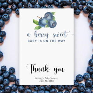 Süße Blaubeeren Dankeskarte