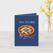 Süße Blaubeertorte anpassbar Karte (Gelbe Blume)