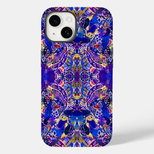 Süße blaue abstrakte Elemente Case-Mate iPhone Hülle (Rückseite)