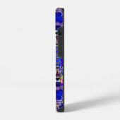 Süße blaue abstrakte Elemente iPhone Hülle (Linke Seite)