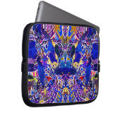 Süße blaue abstrakte Elemente Laptopschutzhülle (Vorne Rechts)